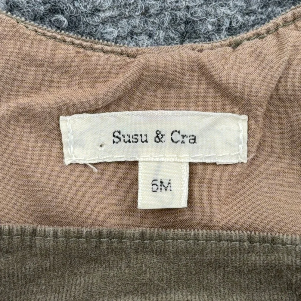Susu‎ & Cra Baby Corduroy Overalls Olive Green 6M Korean Fashion Bib Jumpsuit